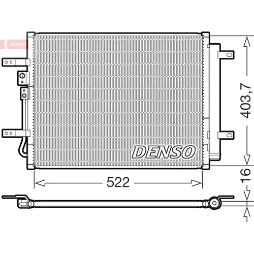 Kondenzátor klimatizácie DENSO DCN43018