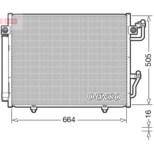 Kondenzátor klimatizácie DENSO DCN45005