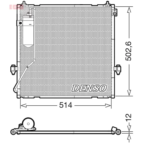 Kondenzátor klimatizácie DENSO DCN45010