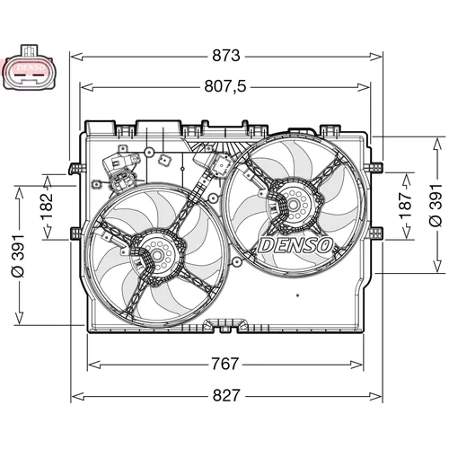 Ventilátor chladenia motora DER09310 /DENSO/