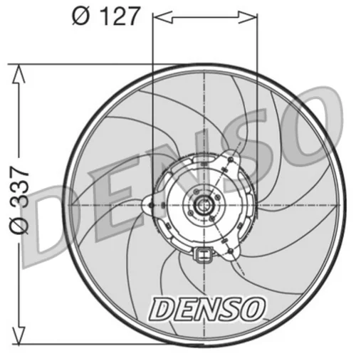 Ventilátor chladenia motora DENSO DER21004