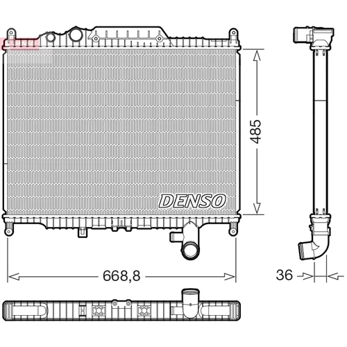 Chladič motora DENSO DRM14003
