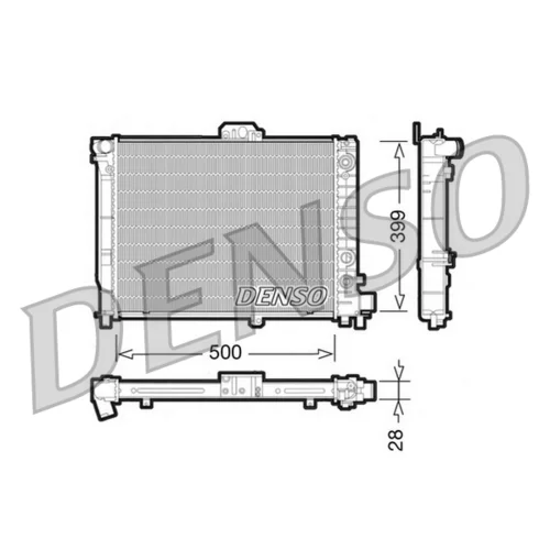 Chladič motora DRM25008 /DENSO/
