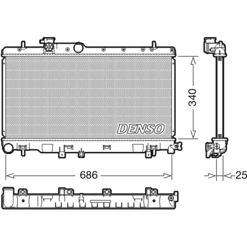 Chladič motora DENSO DRM36020