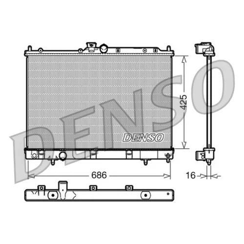 Chladič motora DRM45031 /DENSO/