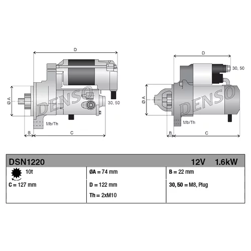 Štartér DSN1220 /DENSO/ - obr. 3