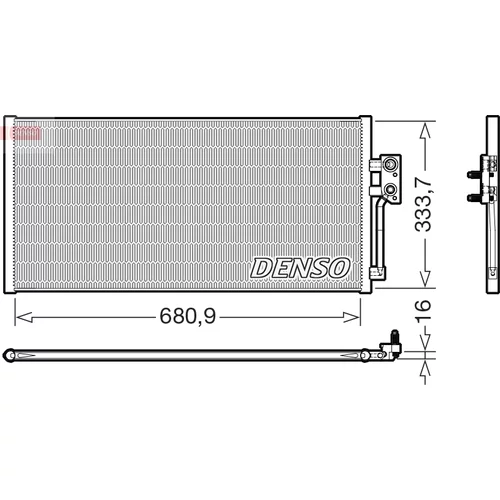 Kondenzátor klimatizácie DENSO DCN33019