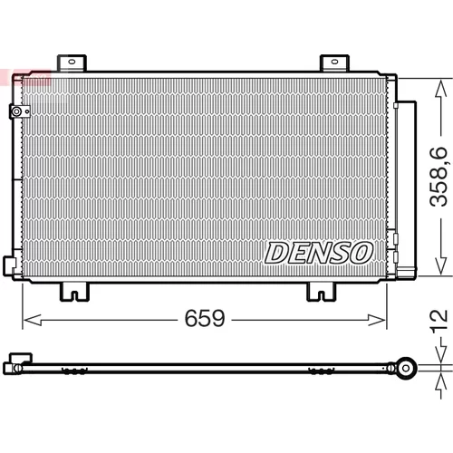 Kondenzátor klimatizácie DENSO DCN40038