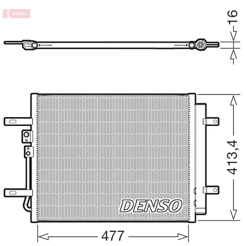 Kondenzátor klimatizácie DENSO DCN41029