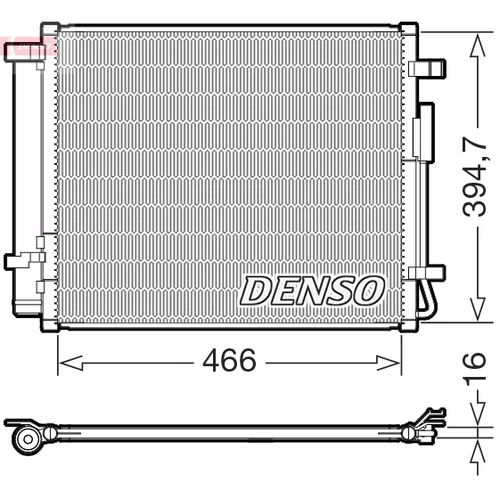 Kondenzátor klimatizácie DENSO DCN41032