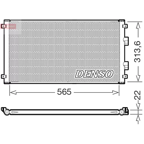 Kondenzátor klimatizácie DENSO DCN46039