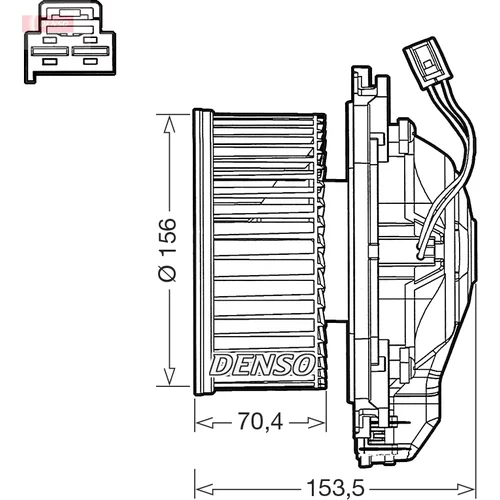 Vnútorný ventilátor DENSO DEA05012