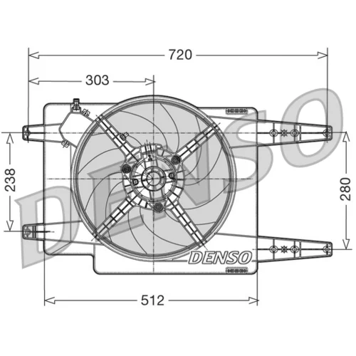 Ventilátor chladenia motora DENSO DER01017