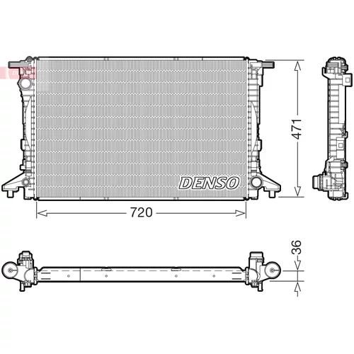 Chladič motora DENSO DRM02047
