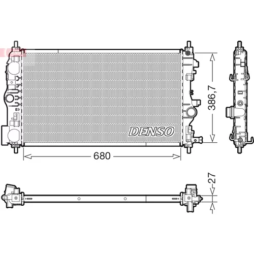 Chladič motora DRM20047 /DENSO/