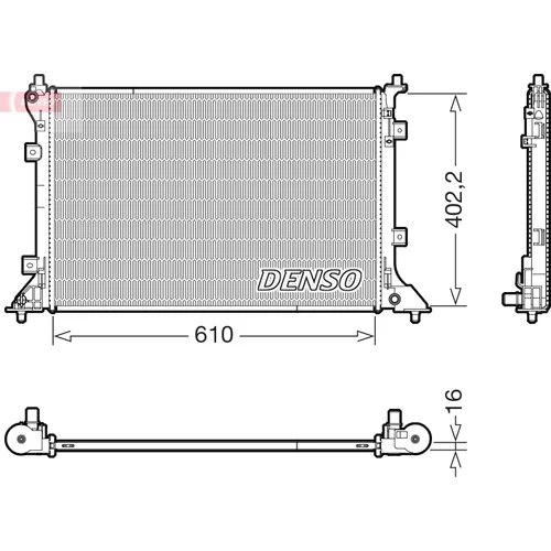 Chladič motora DENSO DRM43024