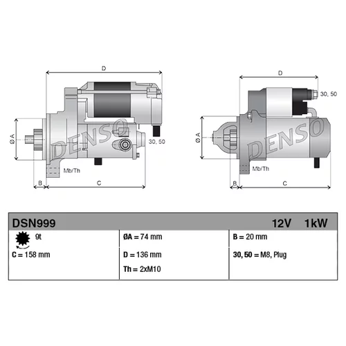 Štartér DSN999 /DENSO/ - obr. 3