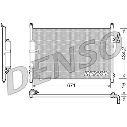 Kondenzátor klimatizácie DENSO DCN46015