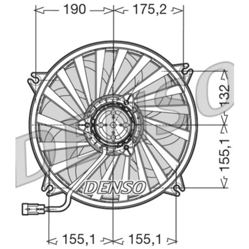 Ventilátor chladenia motora DENSO DER07005