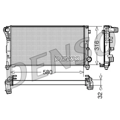 Chladič motora DENSO DRM09084