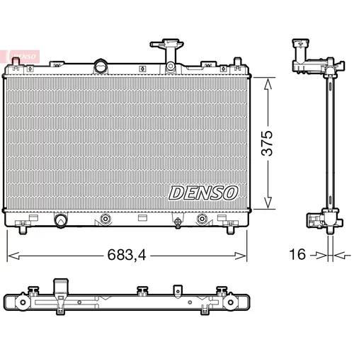 Chladič motora DENSO DRM47041