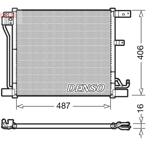 Kondenzátor klimatizácie DENSO DCN46018