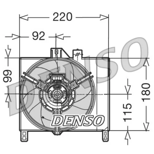 Ventilátor chladenia motora DENSO DER16002