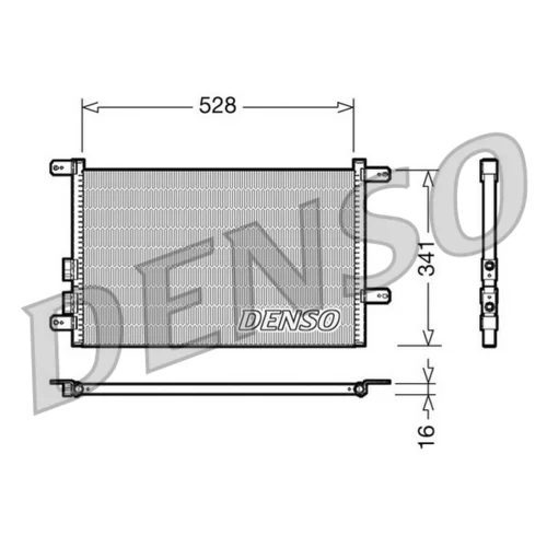 Kondenzátor klimatizácie DENSO DCN01003