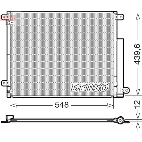 Kondenzátor klimatizácie DENSO DCN40039