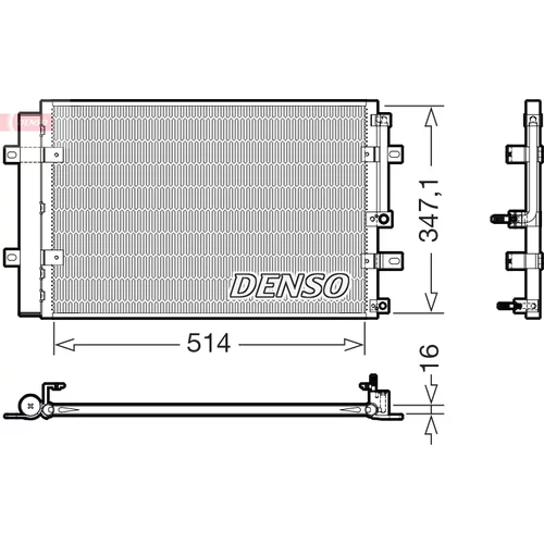 Kondenzátor klimatizácie DCN41036 /DENSO/