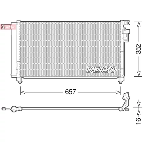 Kondenzátor klimatizácie DENSO DCN43001