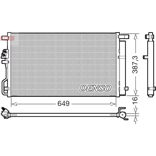 Kondenzátor klimatizácie DENSO DCN43017