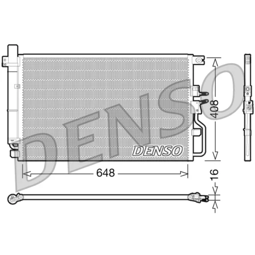 Kondenzátor klimatizácie DENSO DCN47003