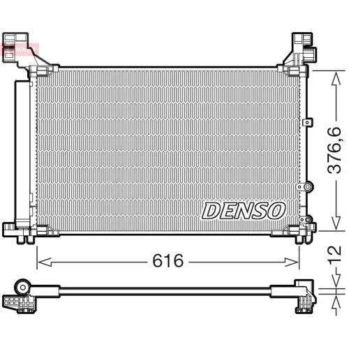 Kondenzátor klimatizácie DENSO DCN50133