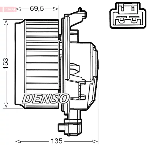 Vnútorný ventilátor DENSO DEA50000