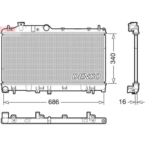 Chladič motora DENSO DRM36025