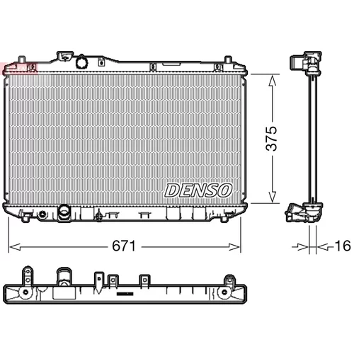 Chladič motora DENSO DRM40037