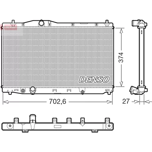 Chladič motora DENSO DRM40108