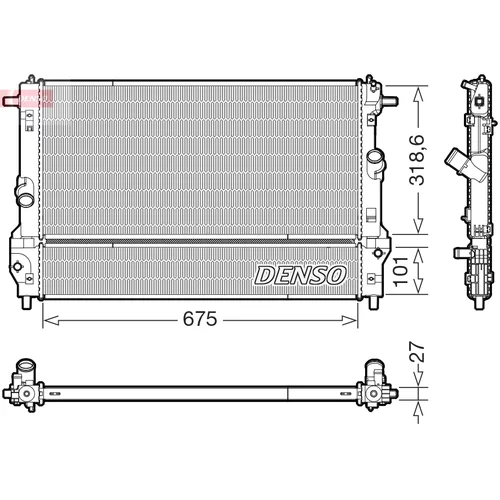 Chladič motora DENSO DRM44055
