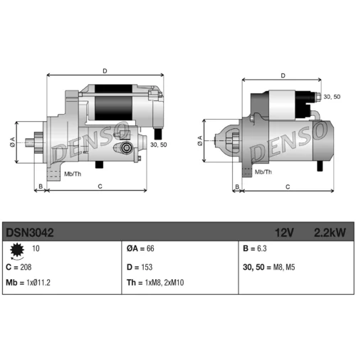 Štartér DSN3042 /DENSO/ - obr. 2
