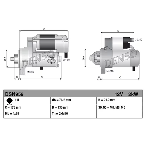 Štartér DSN959 /DENSO/ - obr. 3