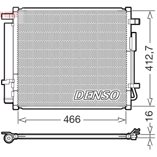 Kondenzátor klimatizácie DENSO DCN41033