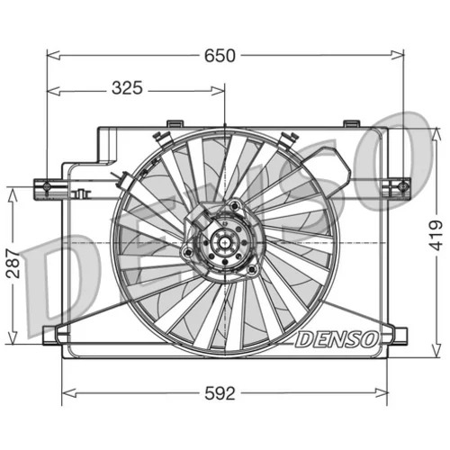 Ventilátor chladenia motora DENSO DER01006