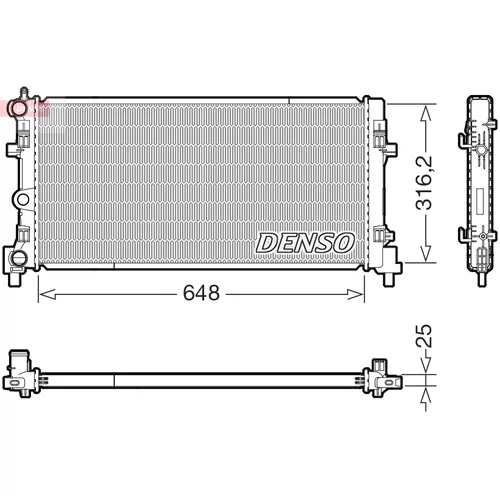 Chladič motora DENSO DRM02045