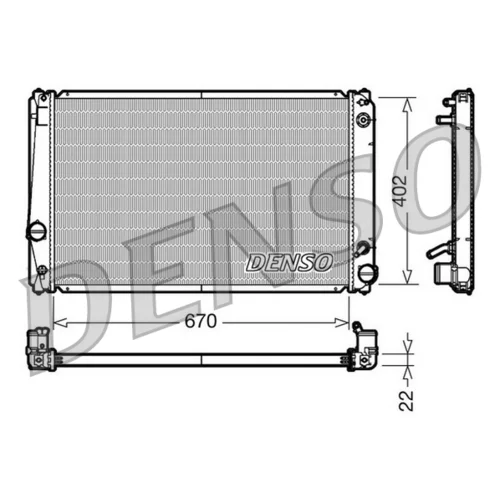 Chladič motora DENSO DRM50052