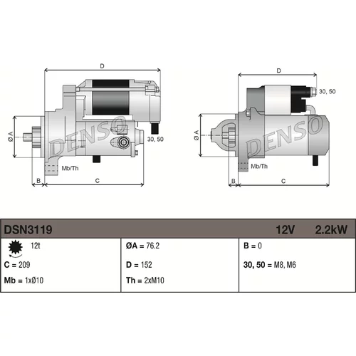 Štartér DSN3119 /DENSO/