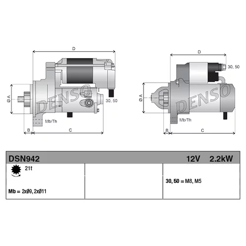 Štartér DSN942 /DENSO/ - obr. 3