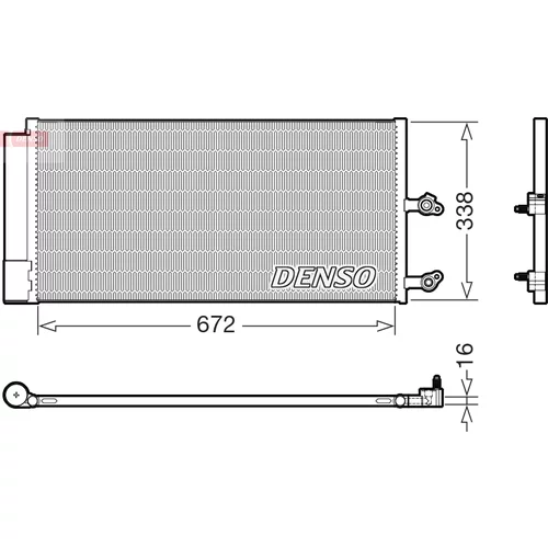 Kondenzátor klimatizácie DENSO DCN33018
