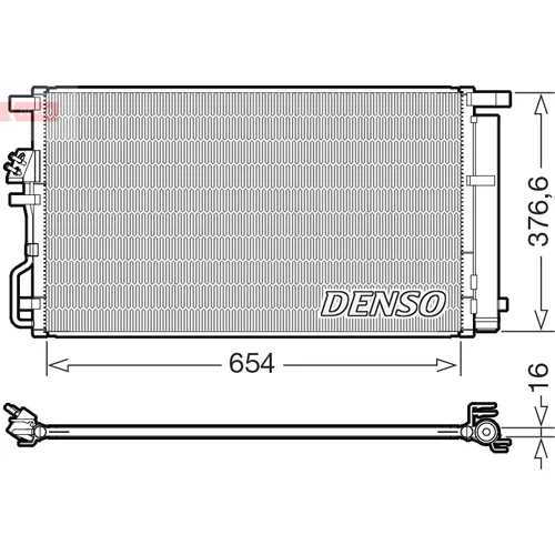 Kondenzátor klimatizácie DENSO DCN43021