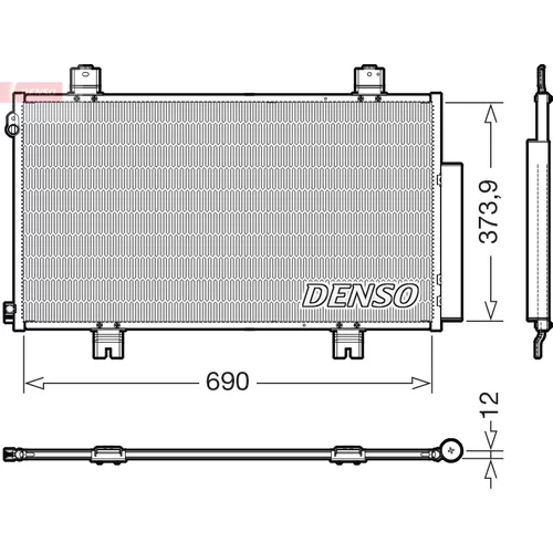Kondenzátor klimatizácie DENSO DCN40036
